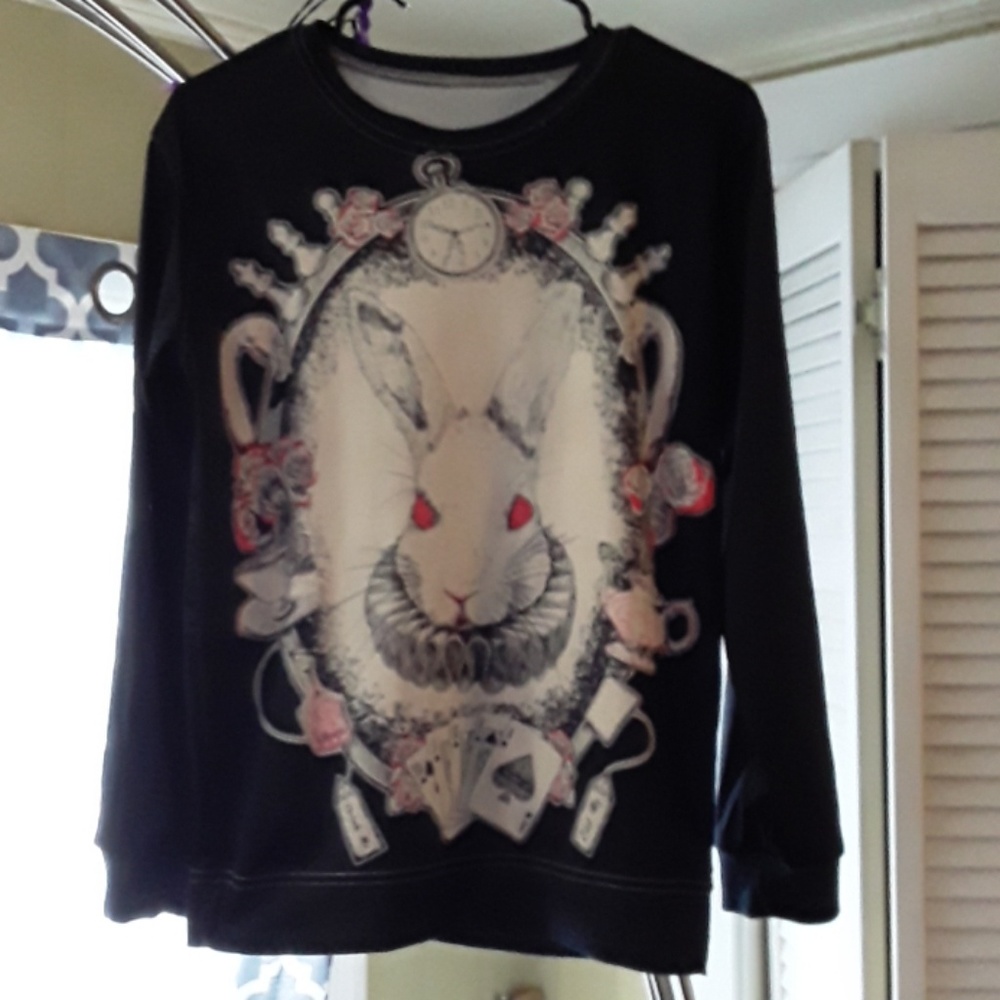 Alice in wonderland demonic bunny longsleeve